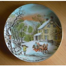 WINTER Currier & Ives Collectors Plate, Four Seasons Series