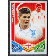 STEVEN GERRARD ENGLAND Topps Match Attax Trading Card 2010 World Cup