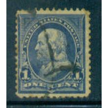 Used 264 1c Benjamin Franklin Barely Clears M02913
