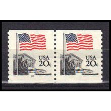1895a 20c U.S. Flag Fine MNH SG CNP Left 10 PA0247