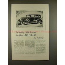 1928 Chrysler 75 Royal Sedan Car Ad - Pyramiding Sales!