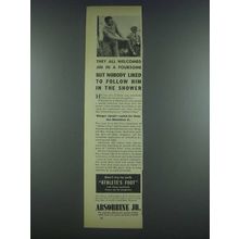 1933 Absorbine Jr. Ad - Welcomed Jim in a Foursome