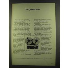 1972 Revox A77/Dolby B Recorder Ad - The Quietest