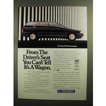 1989 Peugeot 405 Sportswagon Ad - From Driver's Seat