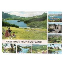 SCOTLAND used postcard multiview 1987 postmark =