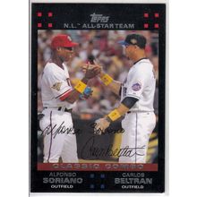 2007 Topps Alfonso Soriano, Carlos Beltran baseball card #176- Classic Combo