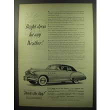 1949 Buick Convertible Car Ad - Bright Dress for any weather