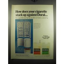 1972 Doral Cigarettes Ad - How does your cigarette stack up against Doral