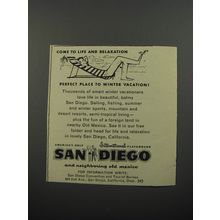 1956 San Diego California Ad - Come to life and relaxation