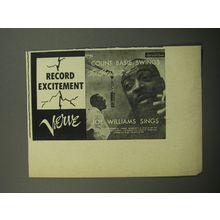 1957 Verve Records Ad - Count Basie Swings Joe Williams Sings