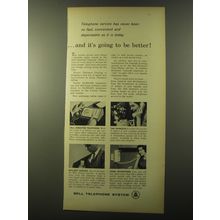 1960 Bell Telephone System Ad - Telephone service has never been so fast