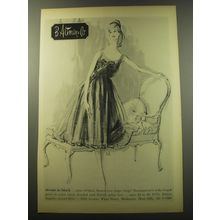 1960 B. Altman & Co Munsingwear Nightgown Ad - Dream in Black