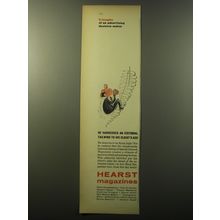 1960 Hearst Magazines Advertisement - He harnessed an editorial tailwind