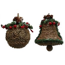 Jute-look Ball Ornament Set of Two