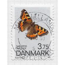 DENMARK DANMARK 1993 BUTTERFLIES INSECTS TORTOISESHELL 3.75K USED