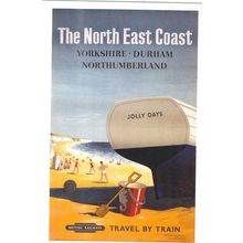 UK RAIL ADVERTISING BRITISH RAILWAYS THE NORTH EAST CIAST CARD NO 10175603