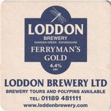 BEER MAT - LODDON BREWERY - FERRYMAN'S GOLD/HOPPIT BITTER -(Cat No 001) - (2004)