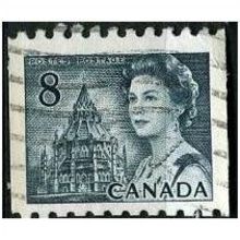 1971 SG 597q - #4 fine used (o) - 2 fluor stripes - coil