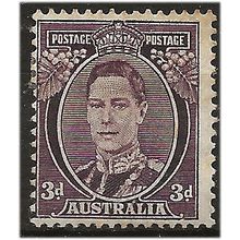 Australia 1941 SG187 3d Purple Brown Mounted Mint . ..