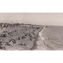 Southsea Beach Hants Antique 9424 Real Photo Postcard