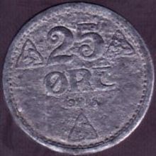 1945 Norway 25 Ore Coin