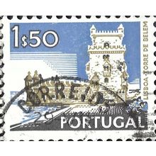 PORTUGAL, Belem Tower, Lisbon, blue 1972, 1.50Esc, #3