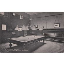 Billiard Games Room Sailors Military Home Chatham Kent Old Postcard