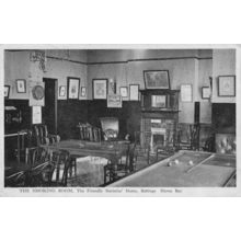 Billiard Table Smoking Room Friendly Societies Home Herne Bay Postcard