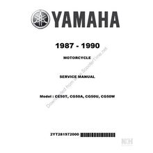 YAMAHA CE50T CG50A CG50U CG50W SERVICE MANUAL MOTORCYCLE 249 PAGES IN ENGLISH