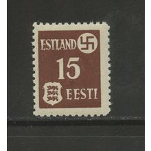 Estonia N3, 1941 Estonian Arms and Swastika, VF, MNH (EST497)