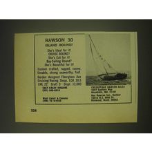 1970 Rawson 30 Yacht Ad - Rawson 30 Island Bound!