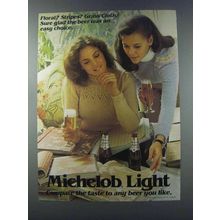 1981 Michelob Light Beer Ad - Floral? Stripes?