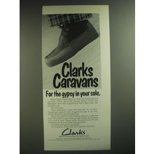 1974 Clarks Caravans Shoes Ad - Clarks Caravans for the gypsy in your sole