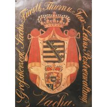 Thurn & Taxis Posthausschild Sachsen Weimar Eisenach Postcard