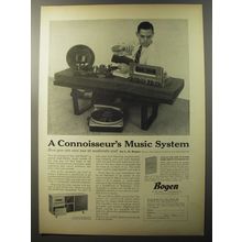 1953 Bogen Custom Hi-Fi Advertisement - A connoisseur's Music System