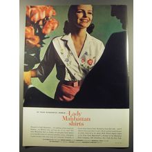 1960 Lady Manhattan Shirts Ad