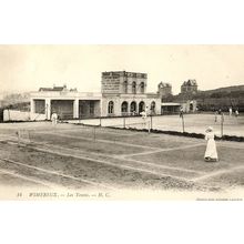 Wimereux Tennis Club French RARE Players On Wall Antique Postcard