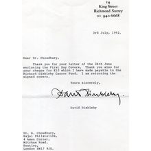 David Dimbleby Large A4 Hand Signed Letter From Home Headed Paper