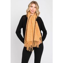 Textured Solid Fringe Scarf