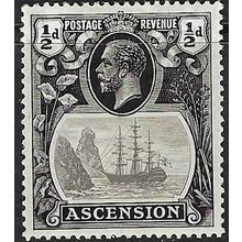 ASCENSION 1924-33 GEORGE V 1/2d MINT HINGED SG10