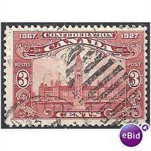 Canada 1927 SG268 3c Carmine Good+ Used .