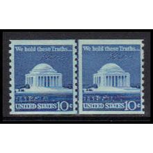 1520 10c Jefferson Memorial Barely Clears MNH CLP W1674
