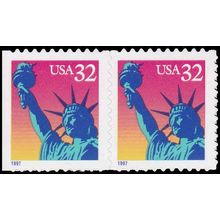 3122 32c Statue of Liberty Fine MNH BPS Hor Pair LS V5027