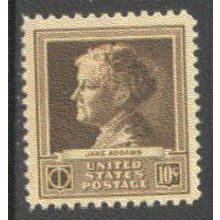878 10c Jane Addams Fine MNH GA0374
