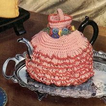 Vintage Tea Cosies Crochet + Knitting Pattern Unusual Spring Basket and Egg Cosy