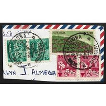 INDIA stamps on paper "Mandra"cancel @BM291