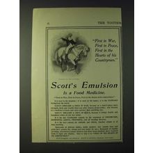 1900 Scott's Emulsion Ad - First in War, First in peace, first in the hearts