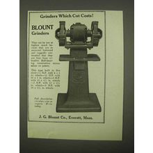 1922 J.G. Blount Grinders Ad - Grinders Which Cut Costs