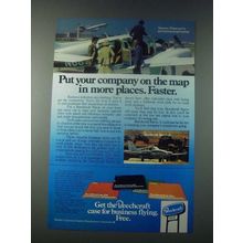 1977 Beechcraft Baron 58 Plane Ad - Put Your Company on the Map