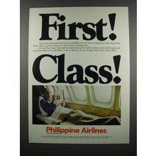 1983 Philippine Airlines Ad - First! Class!